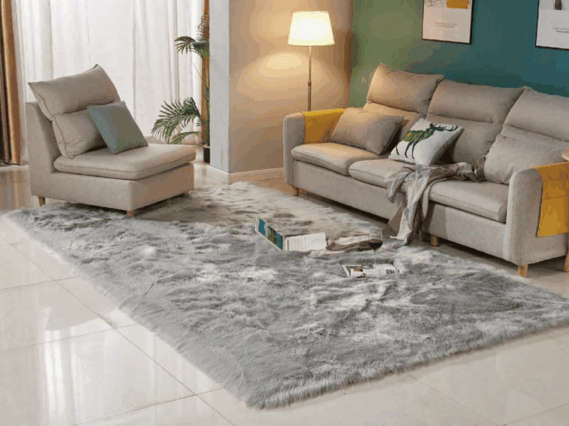 Faux Fur Sheep Skin Long Pile Shaggy Fluffy Soft Comfortable Carpet and Rug