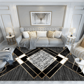 Simple Modern Style Comfortable Classic Design Non Woven Crystal 3d Digital Printed Carpets