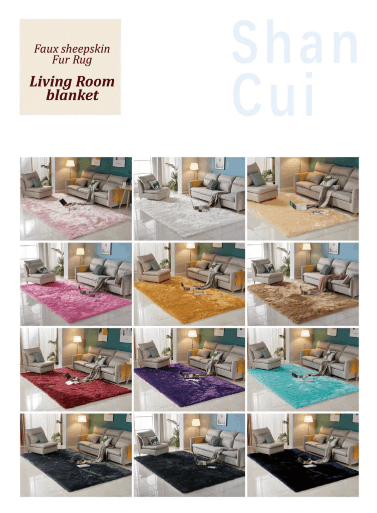  Faux Fur Sheep Skin Long Pile Shaggy Fluffy Soft Comfortable Carpet and Rug