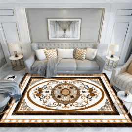 3D Printed Diamond Velvet Large Carpet Non-Slip Rectangular Rug