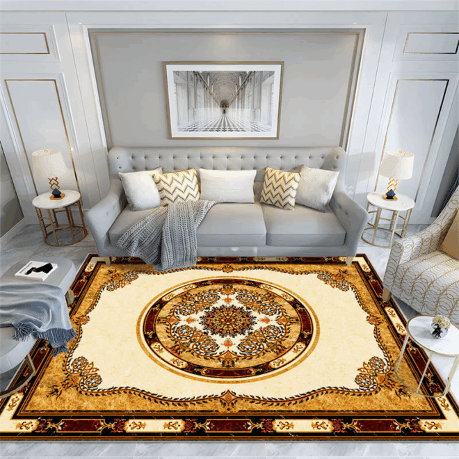 Luxury 3D Printed Rectangle Fluffy Carpet Large Crystal Velvet Novelty Pattern for Hallway Living Room Decor Machine Made