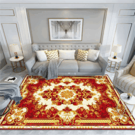 3D Printed Rectangle Fluffy Carpet Large Crystal Velvet Novelty Pattern for Hallway Living Room