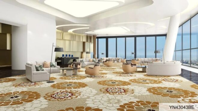 Custom 5-Star Hotel Luxury Wall-to-Wall Carpets Banquet Hall and Bedroom Rug for Prayer