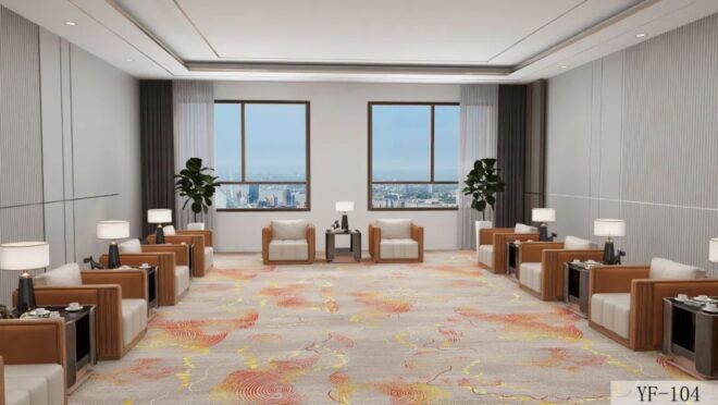Custom 5-Star Hotel Luxury Wall-to-Wall Carpets Banquet Hall and Bedroom Rug for Prayer
