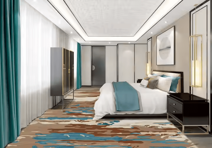 Nylon Printed Carpet Professional Manufacturers Fireproof Wall to Wall for Guest Room Living Room Bedroom Carpet