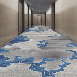 Fireproof Nylon Printed Carpet Commercial 80% Wool 20% Nylon Hotel Carpet