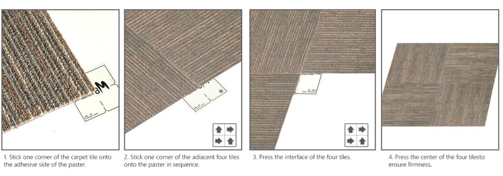 Modern 50x50 Office Carpet Tiles Polypropylene Fireproof and Anti-Static Rugs for Commercial Spaces with Loop Pile Style