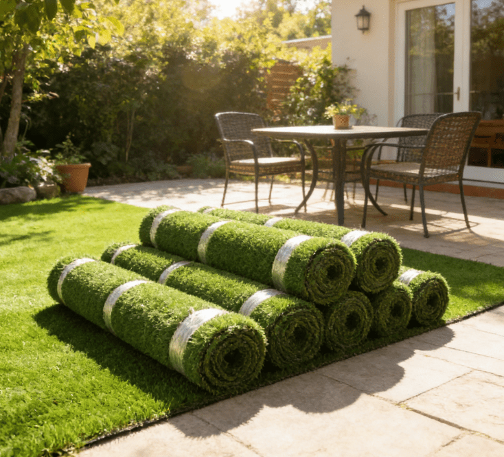 Luxurious Artificial Grass 1.77 Inch Pile Height Ultrathick Turf 8 X 10 Feet,Indoor/Outdoor Dog Pee Fake Faux Grass,Synthetic Grass Rug Garden Landscape Patio,Drainage Holes
