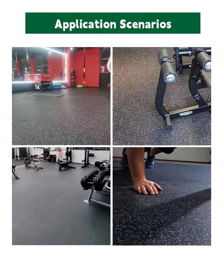 Durable EPDM Rubber Home Gym Flooring Mats Commercial and Domestic Use in Rolls