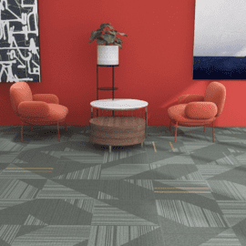 PVC Anti-Slip Loop Pile Carpet Tiles for Office Home & Hotel Use-Commercial Grade Modern Square Tiles
