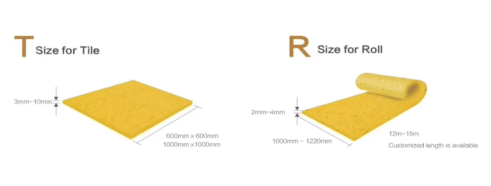 EPDM Rubber Floor and Mat Flexible Anti-Slip Environmental Protection Impact Resistance Waterproof Used for Home Gym Hospital