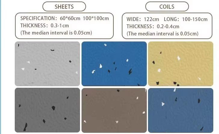EPDM SBR High Density Durable Non-Slip Eco-Friendly Customizable Color Rubber Floor Rolls for Protective Flooring