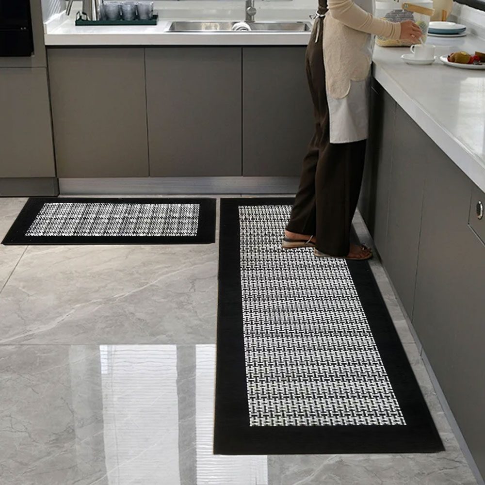 Inside Door Mat for Entry, Absorbent, Dirt Trapper, Low Profile Thin, Non Slip Mats with Rubber Backing, Ideal for Indoor, High Traffic, Garage, Entrance,