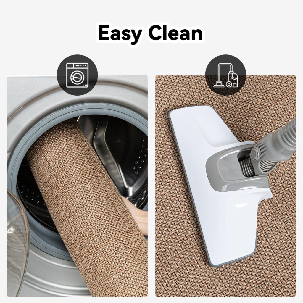 Kitchen Rug Mat Sets Non Slip Washable, Absorbent Floor Mats for Kitchen, Runner Rugs Set for Kitchen, Hallway, Dining Room, 44x77cm+44x120cm, Beige