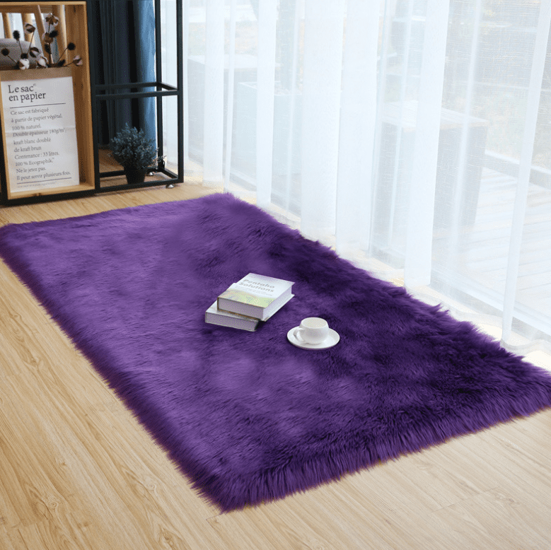  Faux Fur Sheep Skin Long Pile Shaggy Fluffy Soft Comfortable Carpet and Rug